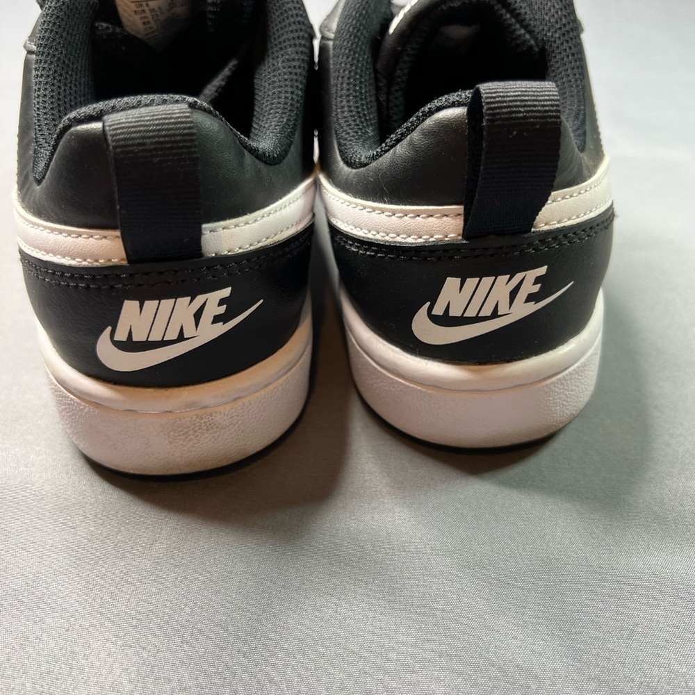 Nike Court Borough Low 2 GS Sneakers Black White Size 4.5Y Womens 6 - Picture 3 of 8
